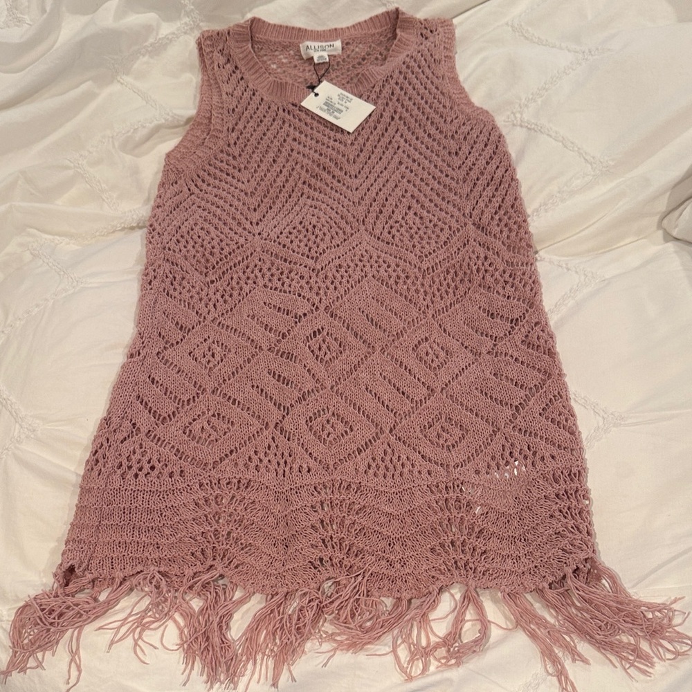 Allison Blush Crochet Dress